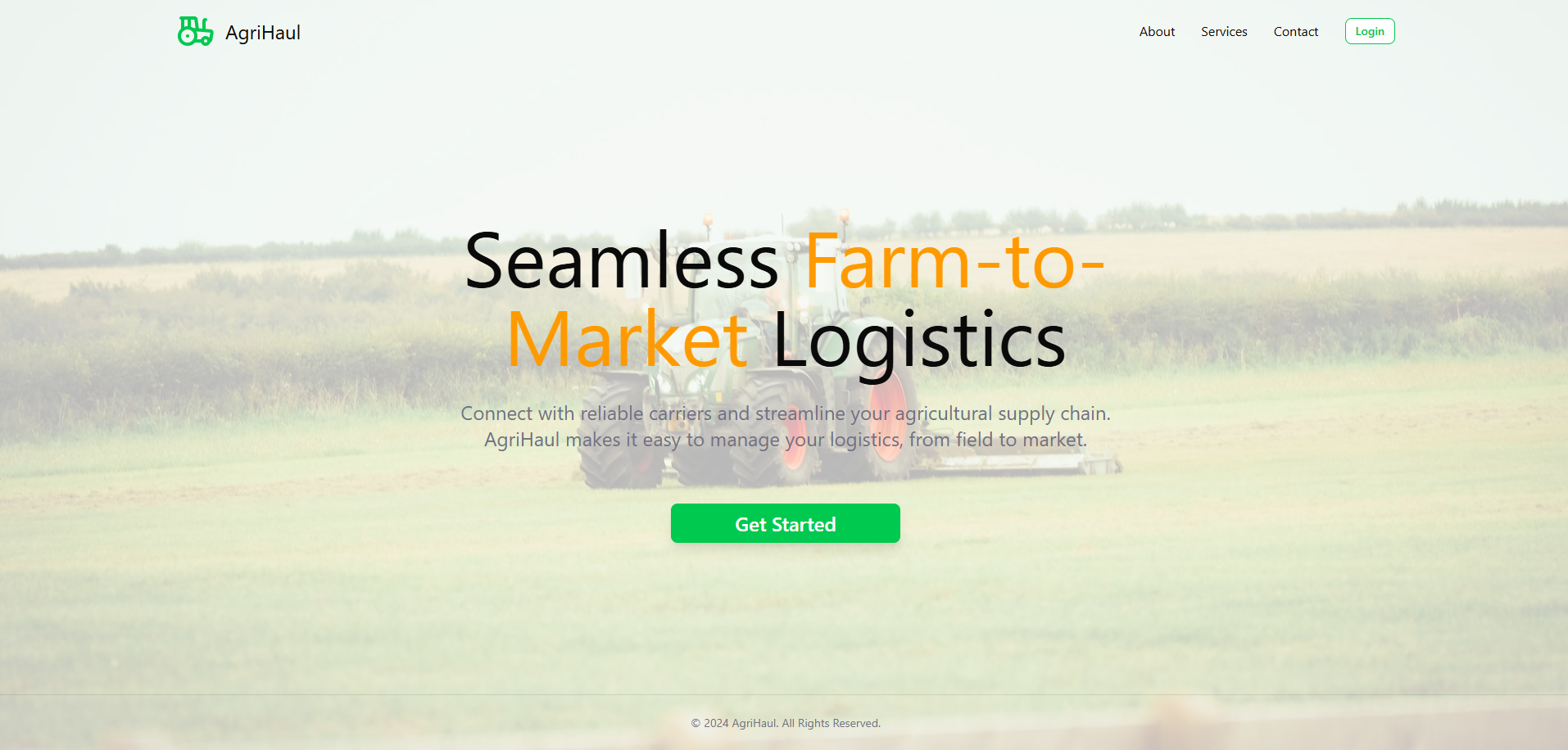 AgriHaul Home Page
