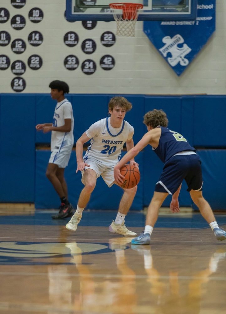 Danny playing varsity basketball for Great Valley