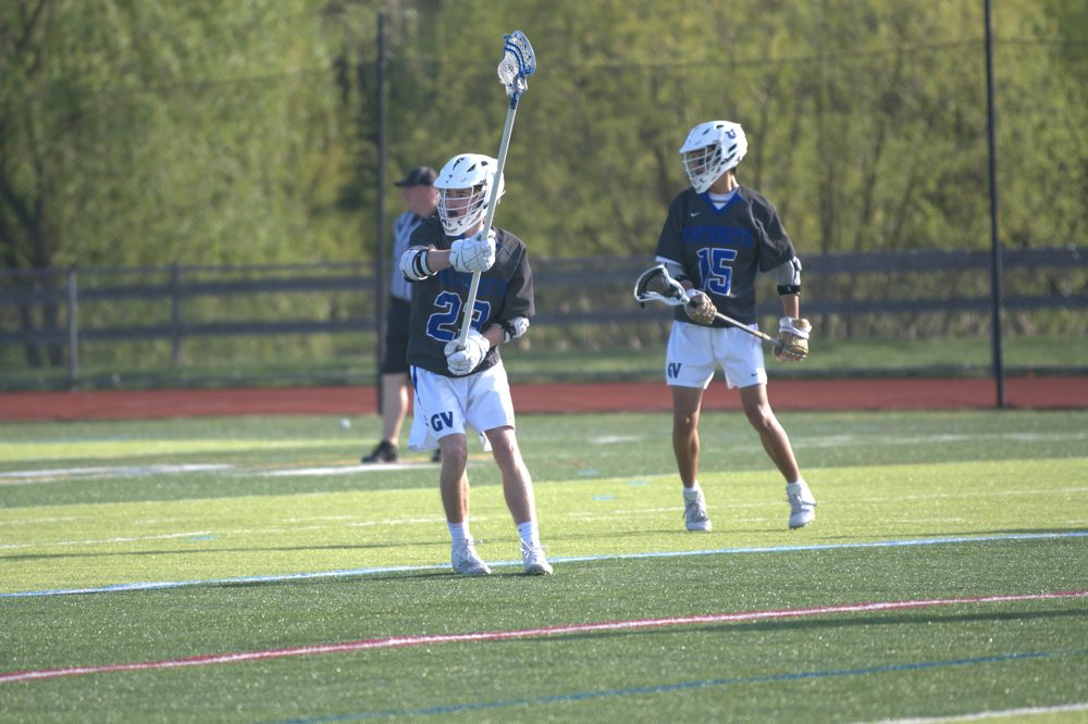 Danny playing varsity lacrosse for Great Valley